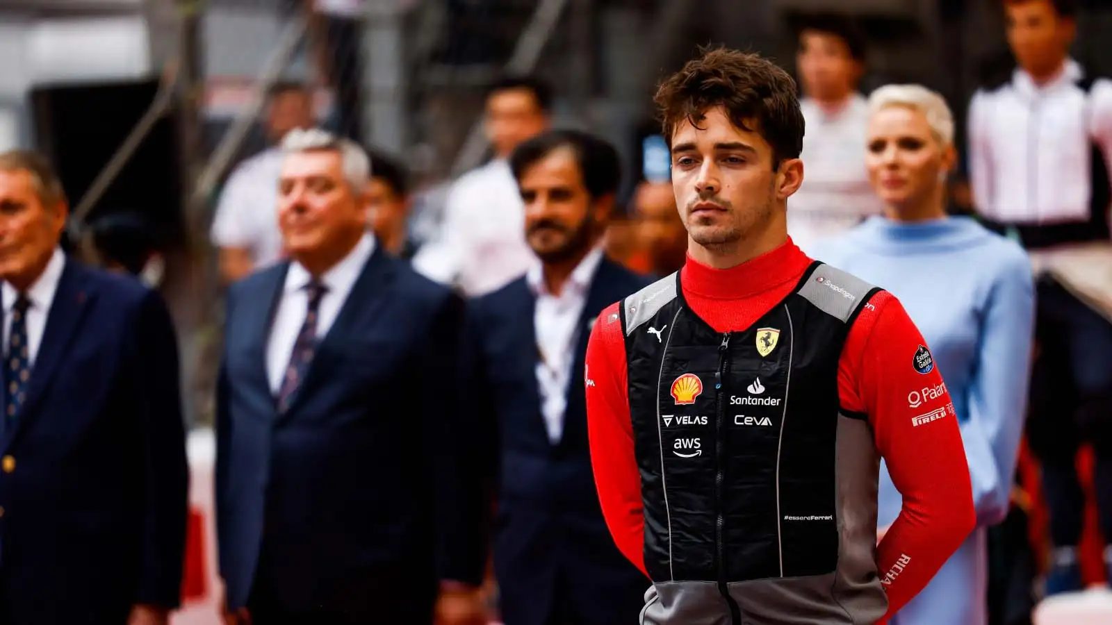 Charles Leclerc in the grid ceremony. Monaco May 2022.