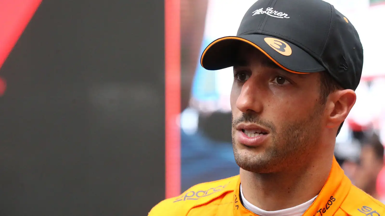 Daniel Ricciardo of McLaren looks stressed after qualifying. Monaco May 2022