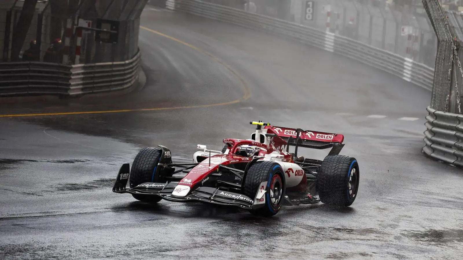 Zhou Guanyu during the Monaco Grand Prix. Monaco, May 2022.