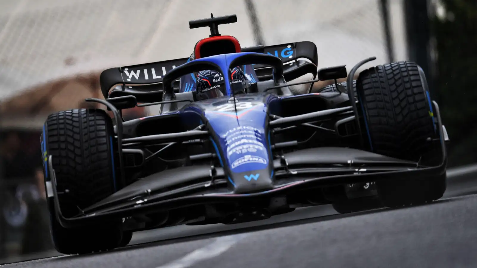 Williams' Alex Albon during the 2022 Monaco Grand Prix. Monte Carlo, May 2022.