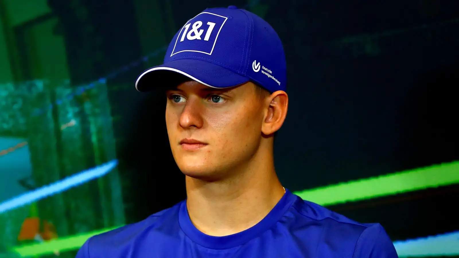 Mick Schumacher during a press conference. Baku, June 2022.