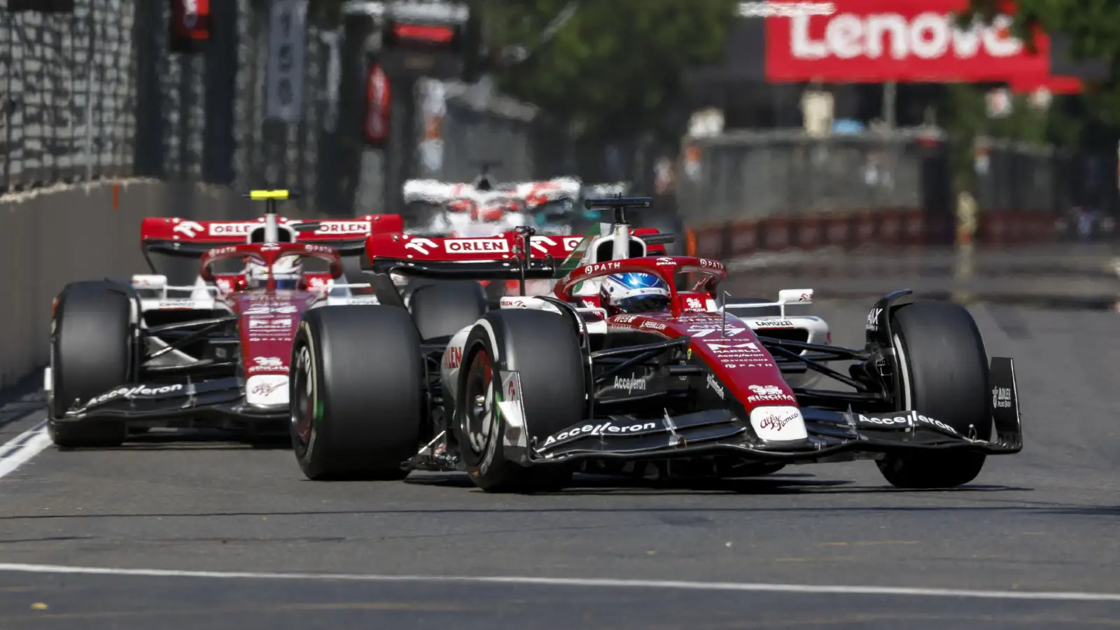 Alfa Romeo's Valtteri Bottas during the Azerbaijan Grand Prix. Baku, June 2022.