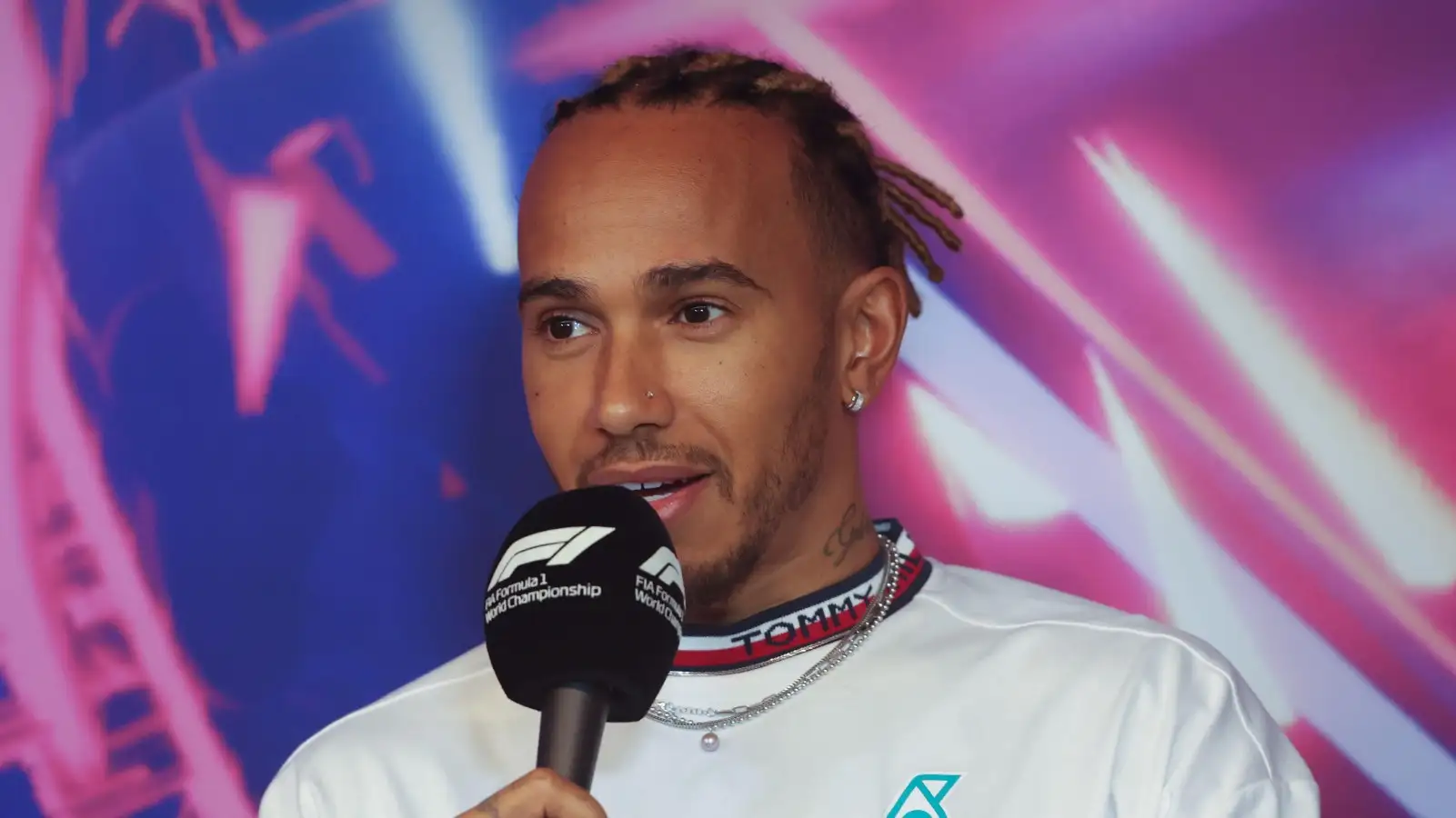 Lewis Hamilton at Canadian GP press conference. Montreal June 2022.