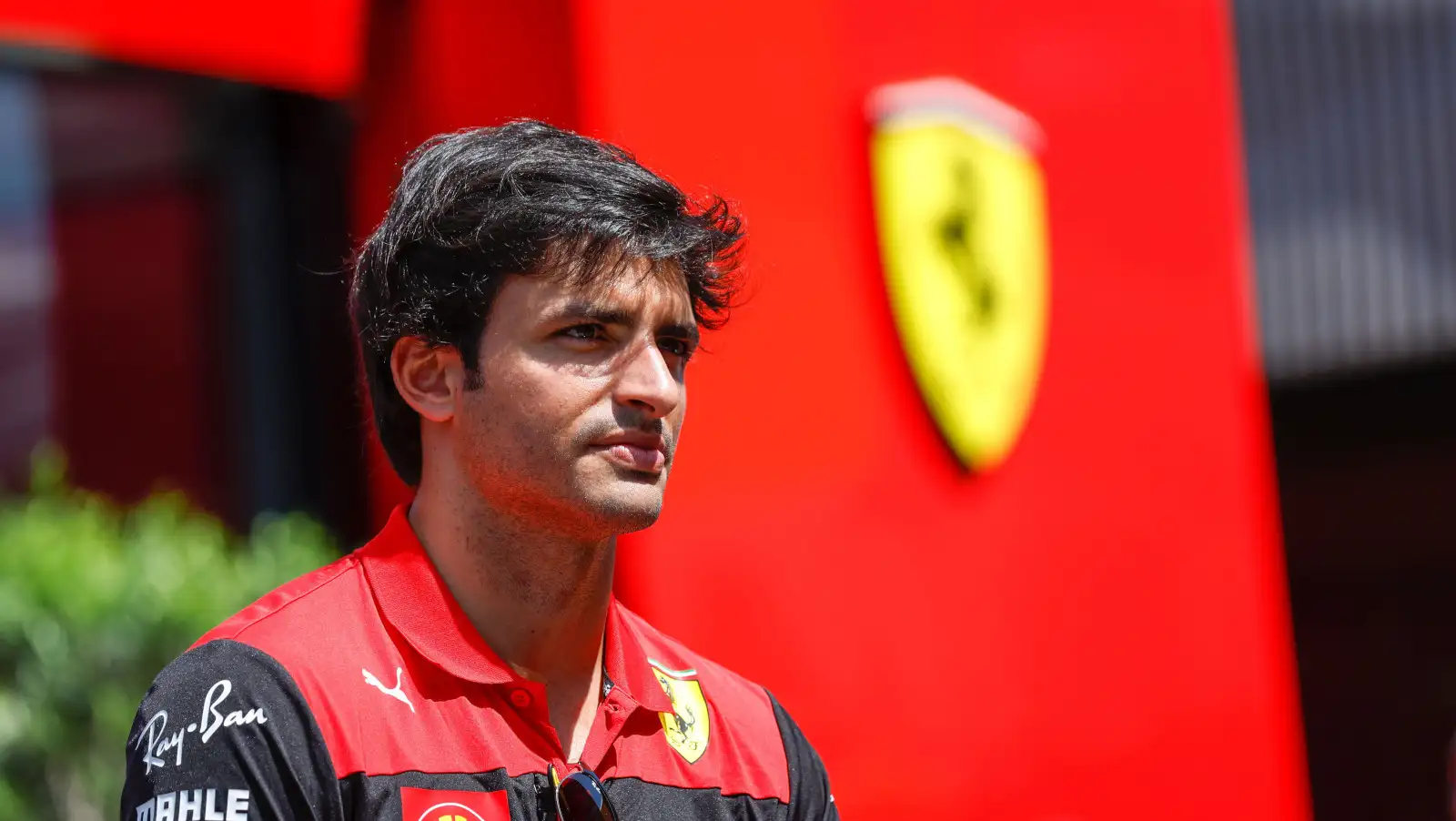 Carlos Sainz interviewed in Barcelona paddock. May 2022