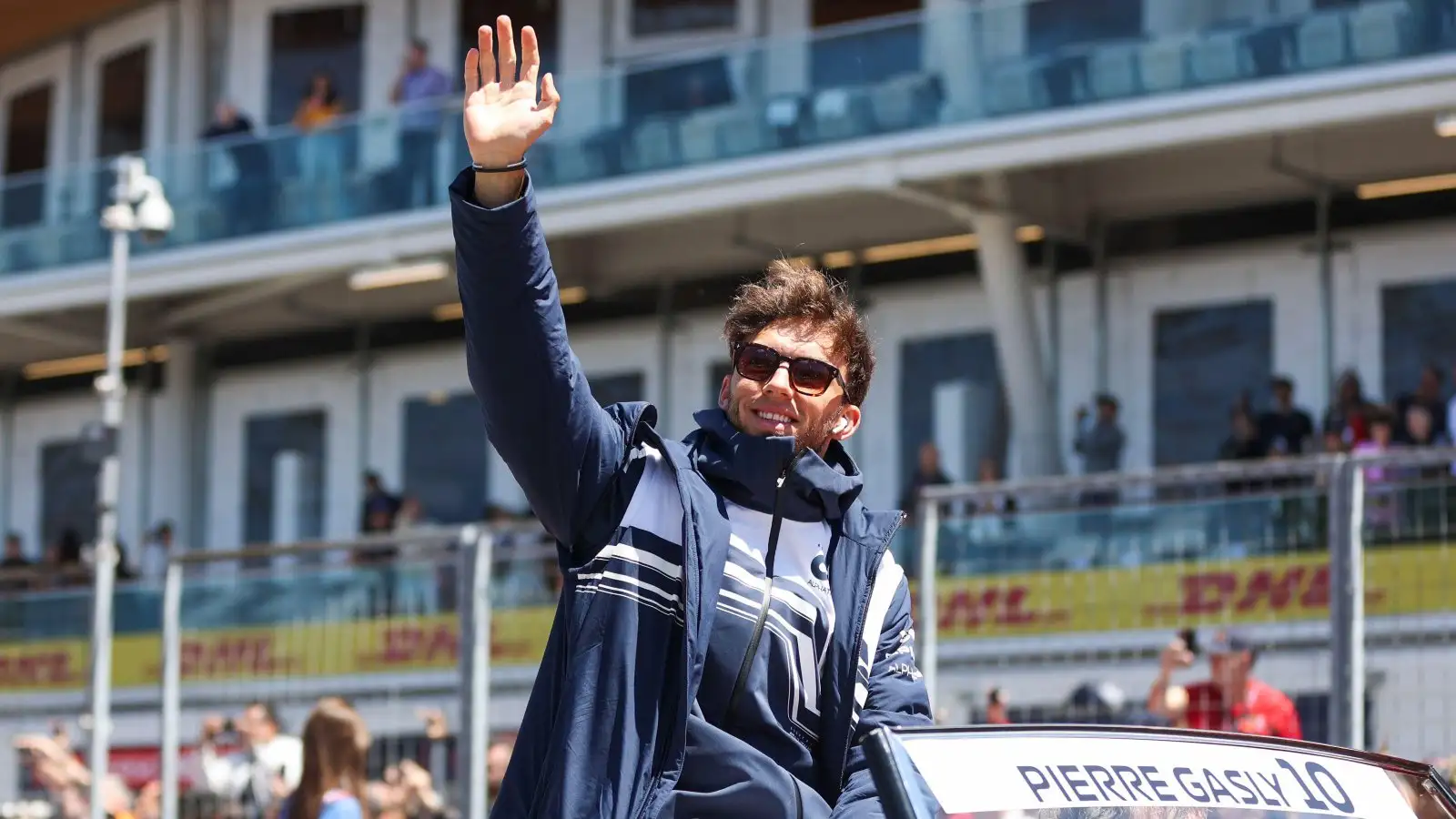 Pierre Gasly waving. Montreal, June 2022.