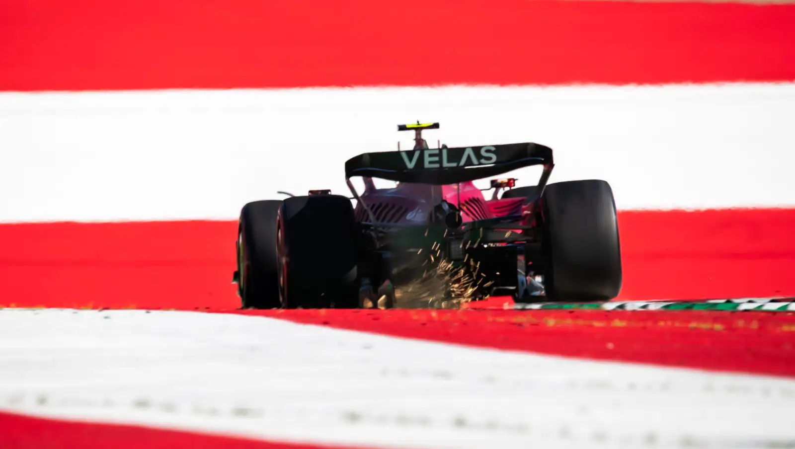 Carlos Sainz from behind putting in the laps at the Red Bull Ring. Austrian July 2022