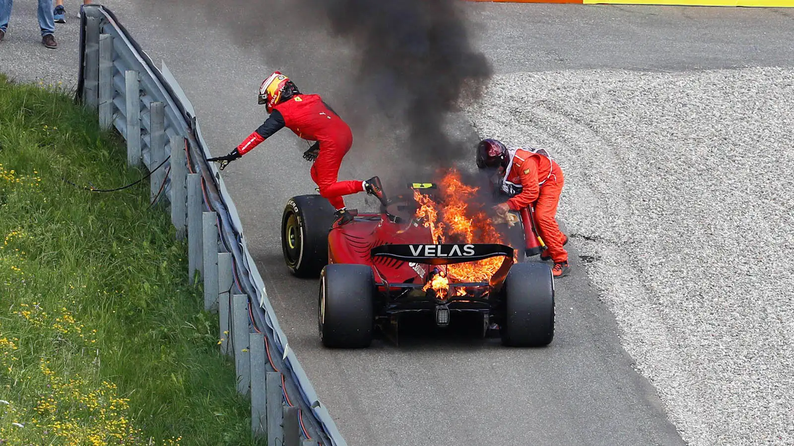 Ferrari F1 75 Carlos Sainz E Charles Leclerc 2022 Foto Editorial