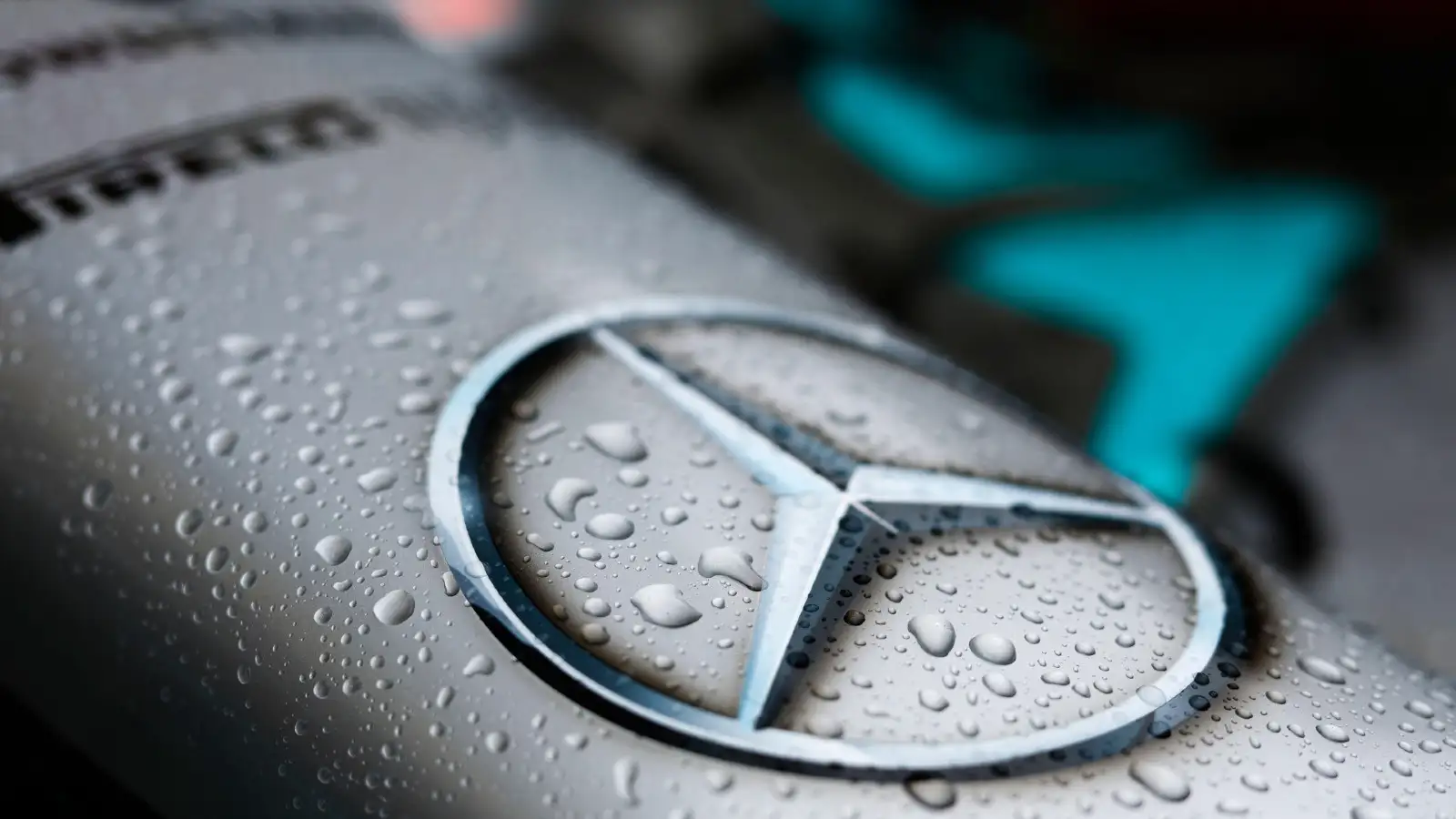 Mercedes logo at Austrian Grand Prix. Spielberg, July 2022.