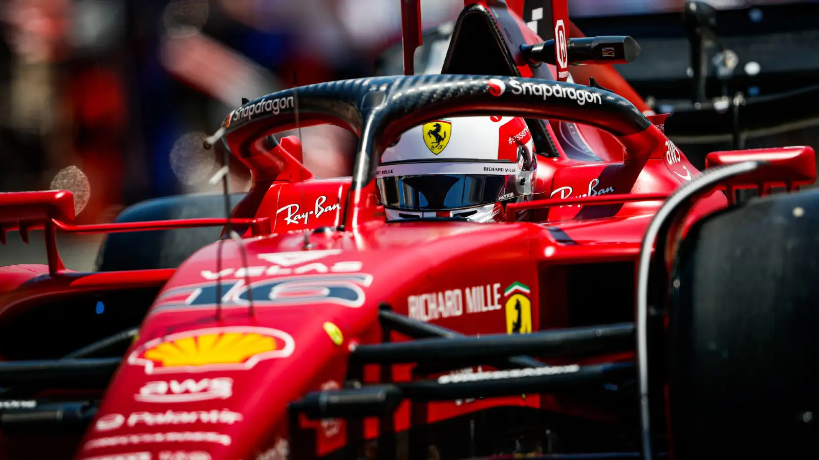 Charles Leclerc, Ferrari, at the French GP. Paul Ricard, July 2022.