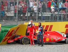 Heartbreak: Eight times an F1 race leader has crashed out
