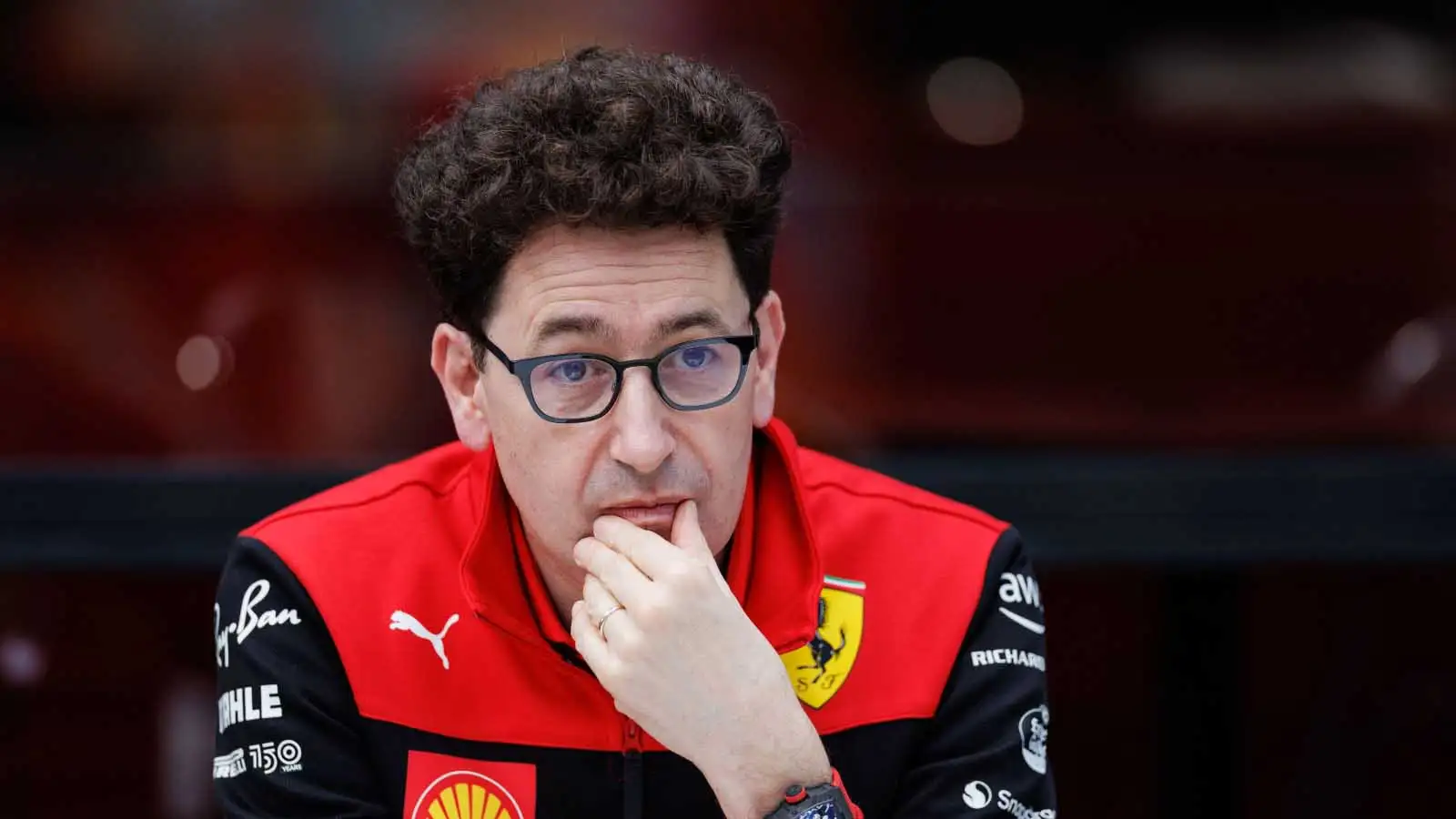 Ferrari team principal Mattia Binotto. Australia April 2022.