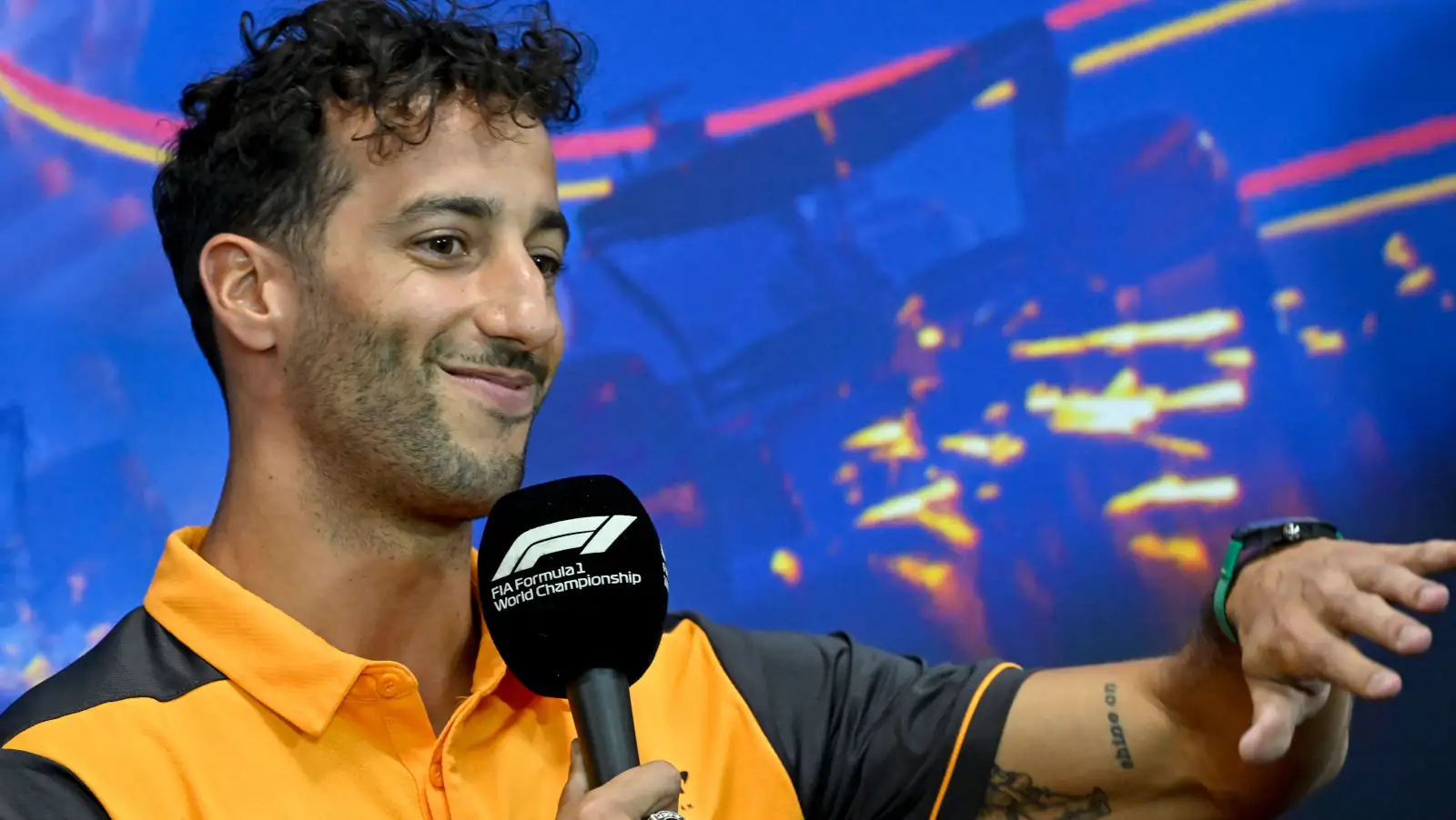 Daniel Ricciardo pictured during a press conference. Belgium August 2022