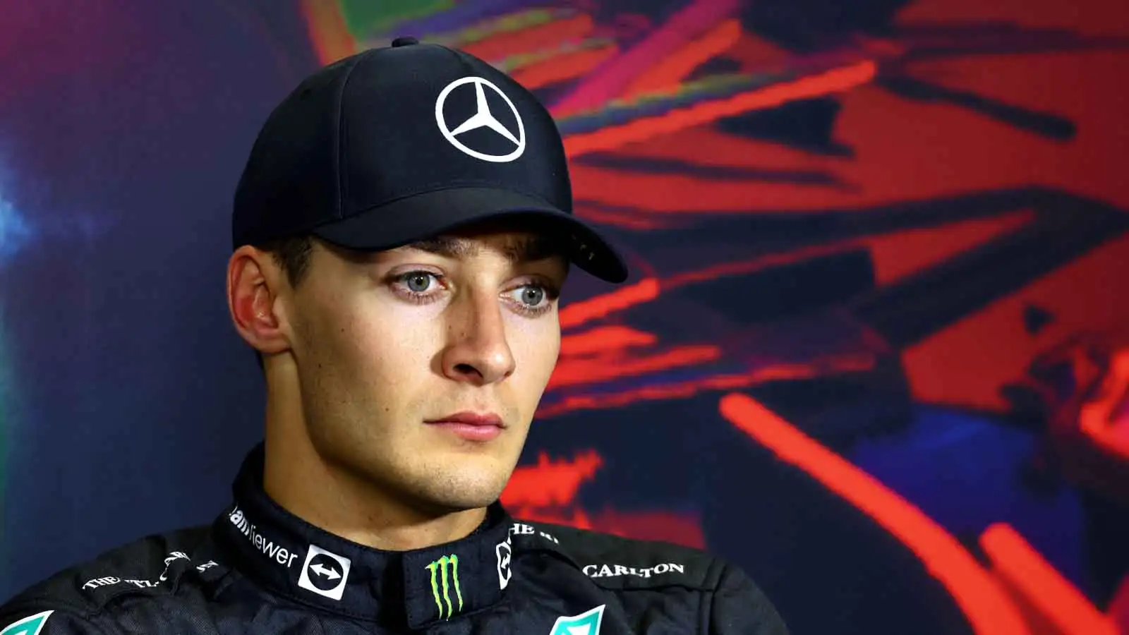 George Russell in the press conference. Monza September 2022.