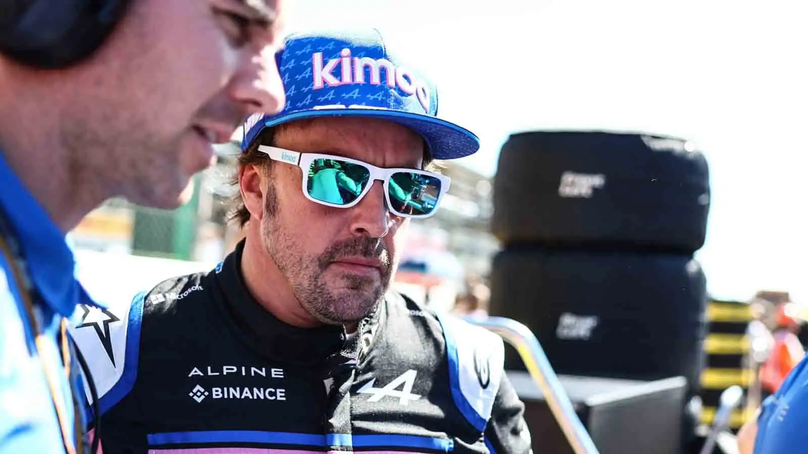 Fernando Alonso on the grid. Monza September 2022.