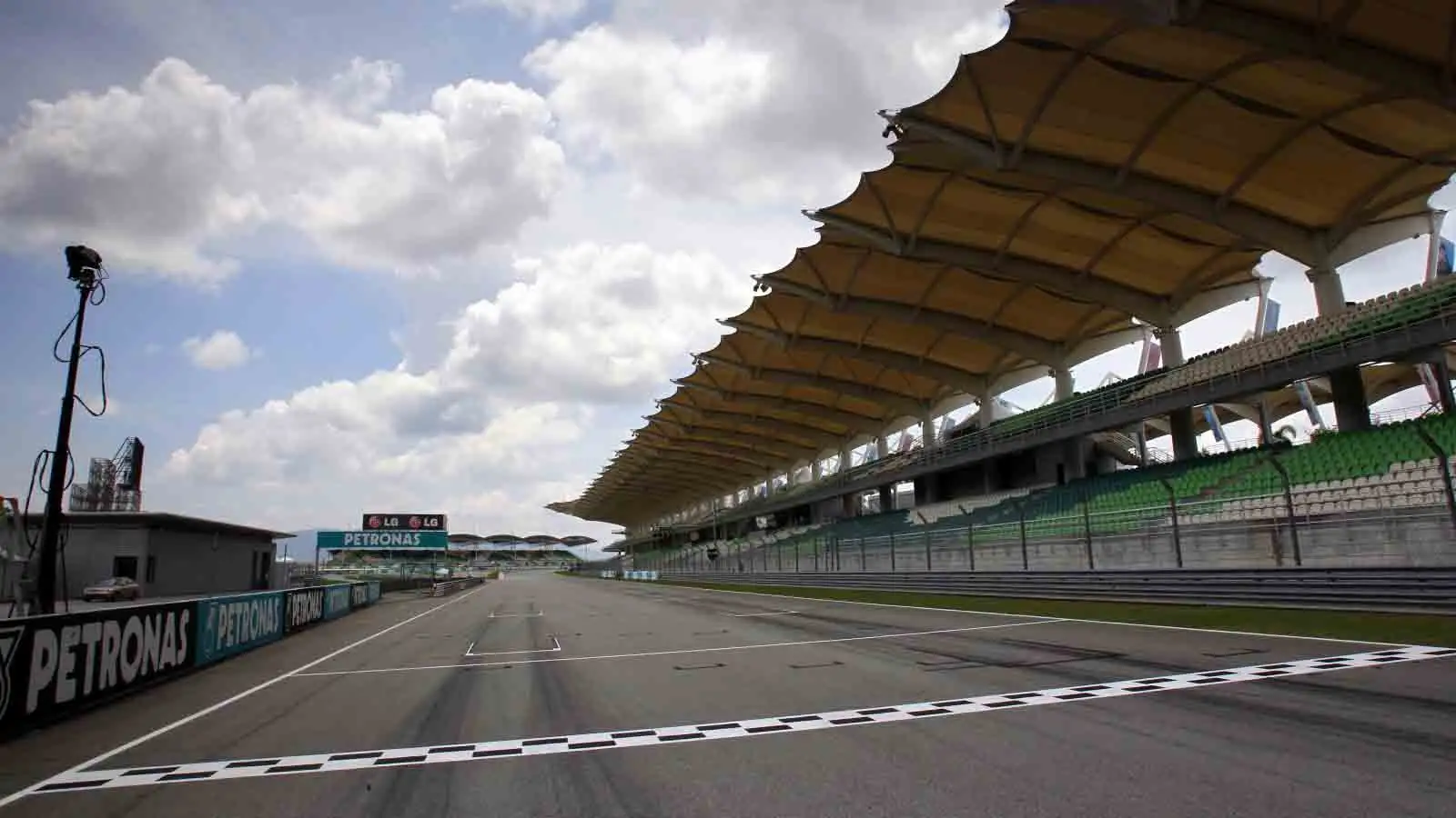 A view of the start/finish straight. Malaysian F1 Grand Prix 2011.