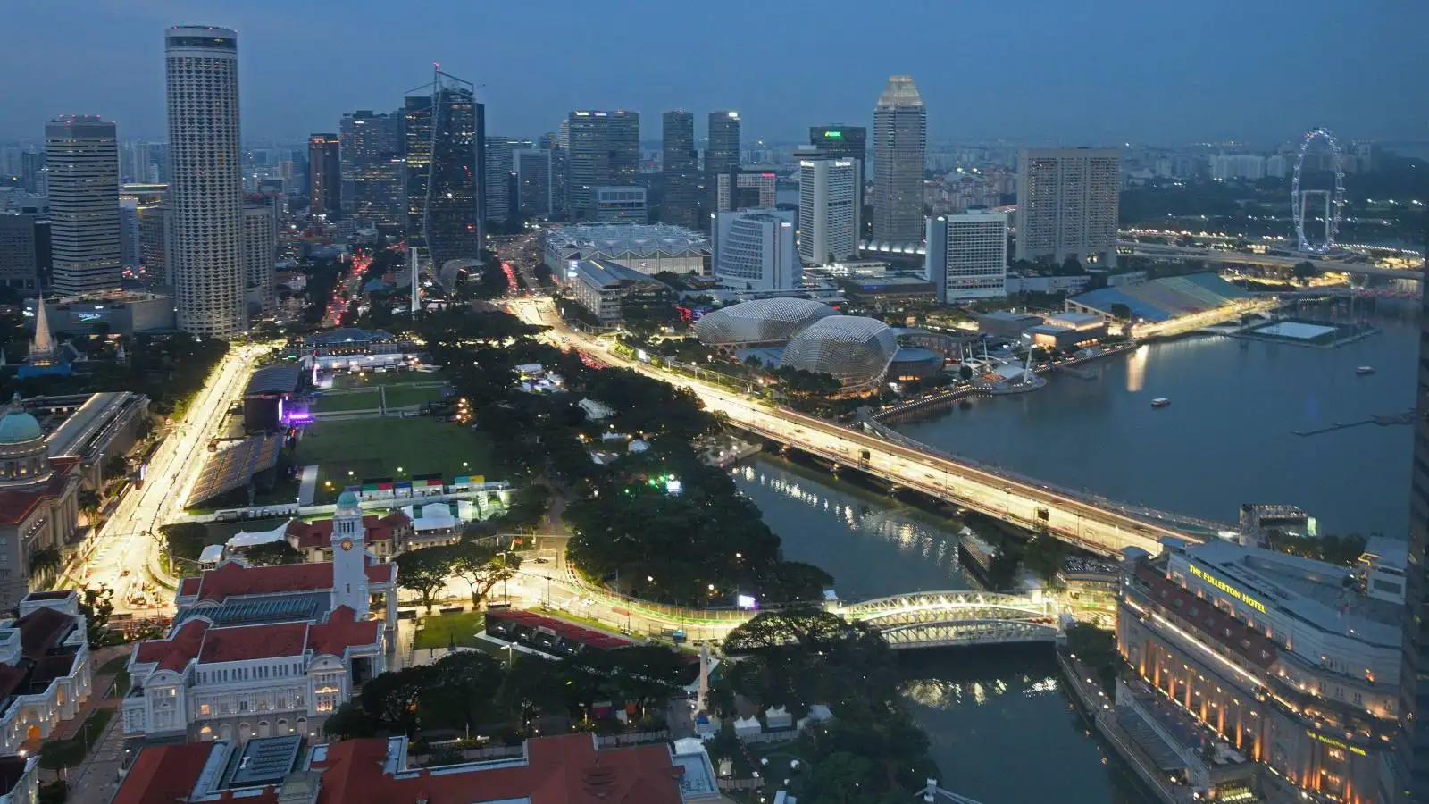 The Marina Bay Street Circuit ahead of the Singapore Grand Prix. Singapore Grand Prix, September 2022.