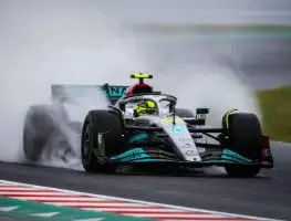 Downside to the rain for Mercedes: Not going to be great with our car and no DRS