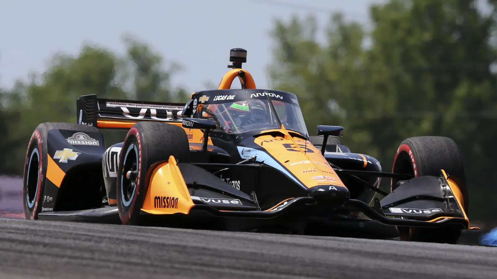 McLaren Pato O'Ward on track during the 2022 IndyCar season.