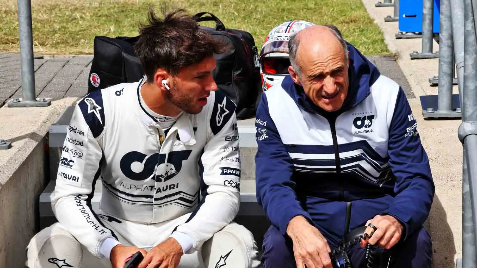 Pierre Gasly and Franz Tost. Silverstone July 2022.