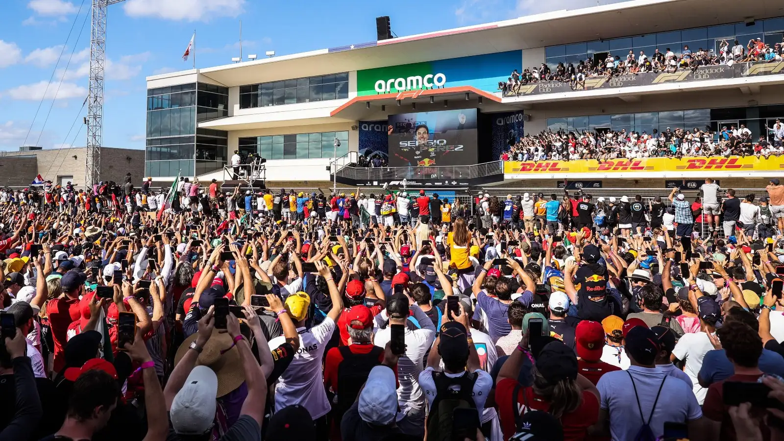 Fans at the United States Grand Prix. Austin, October 2021.