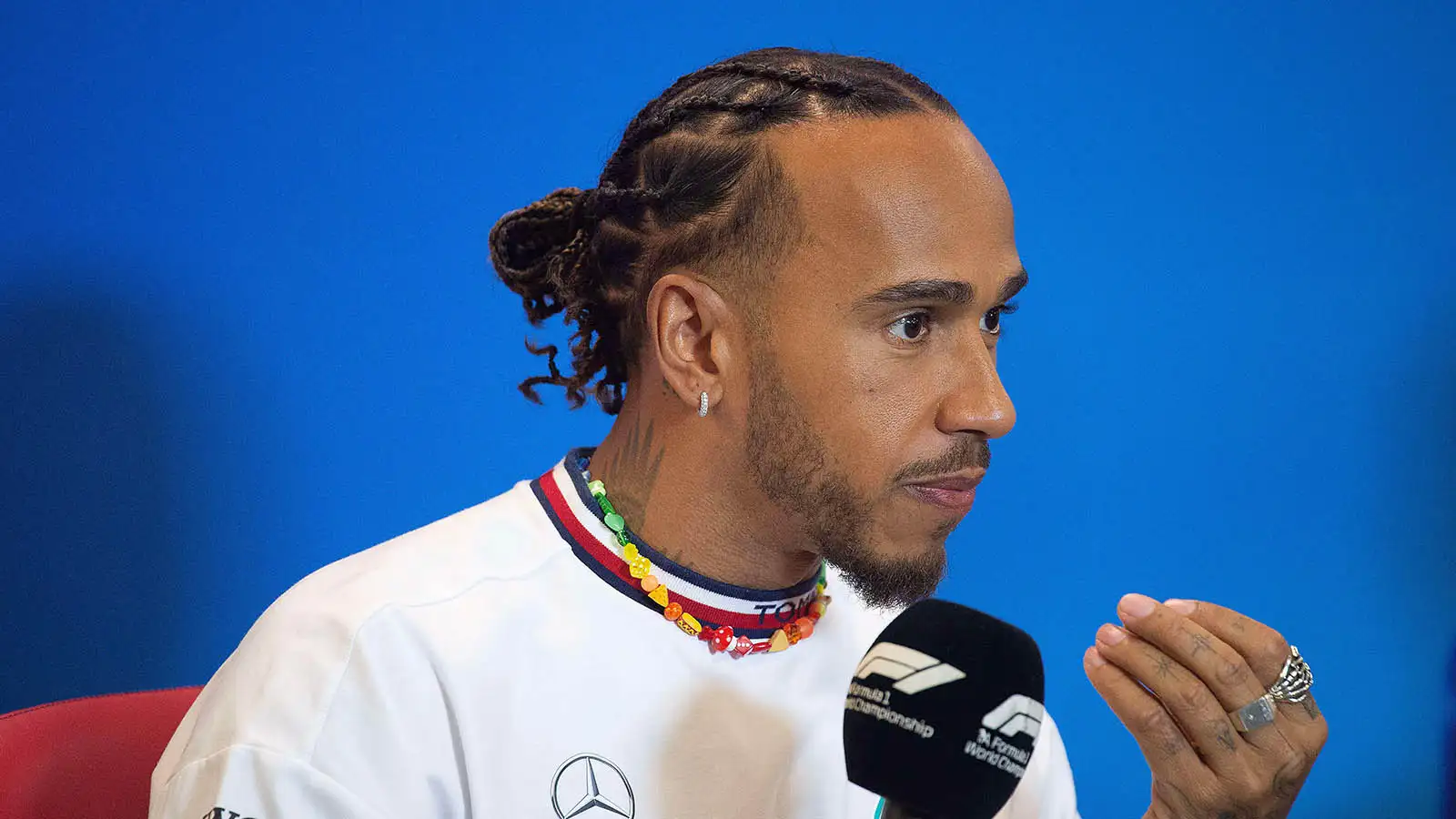 Lewis Hamilton at press conference. Austin, Texas, October 2022