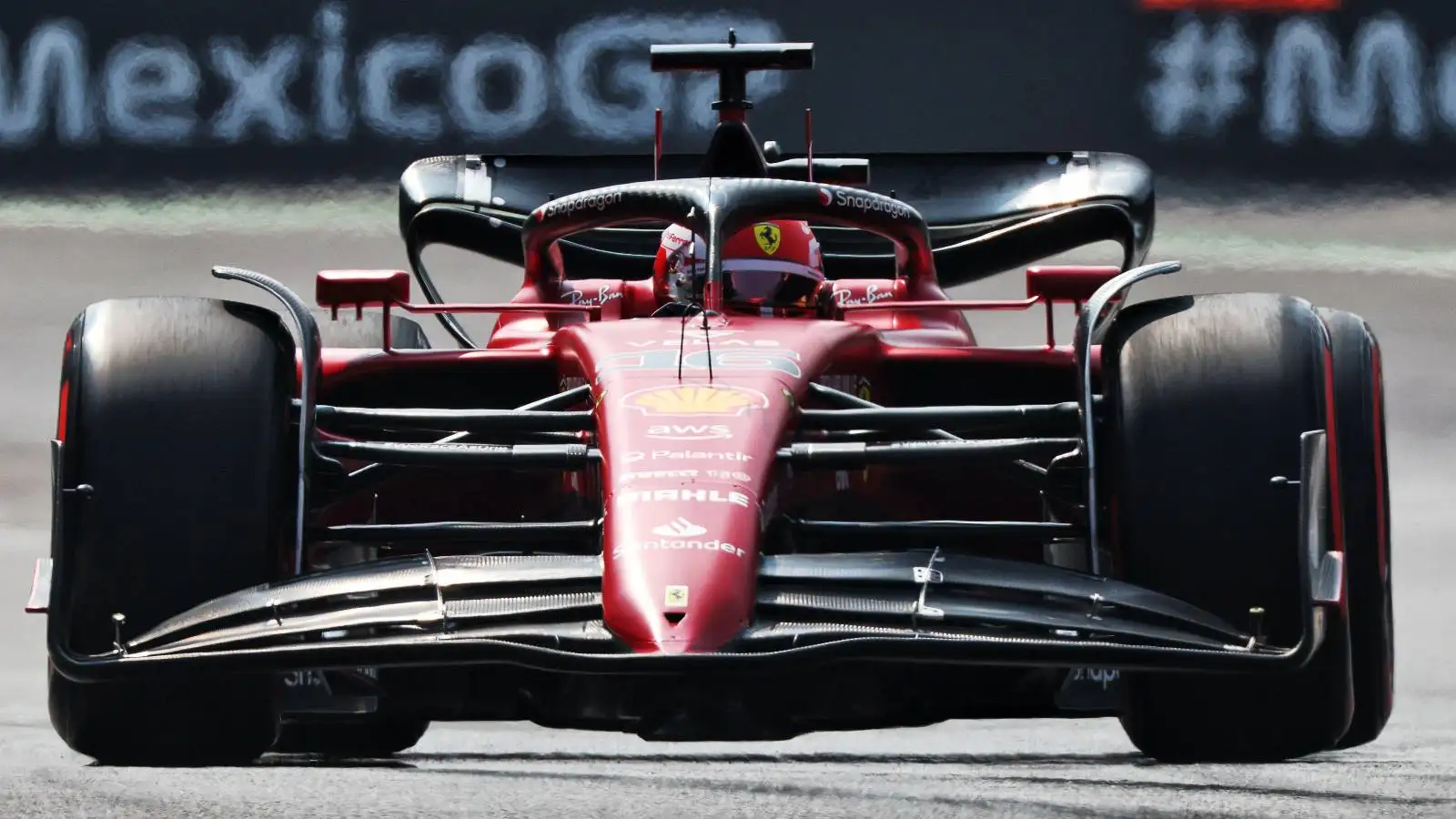 Charles Leclerc, Ferrari, on track. Mexico, October 2022.