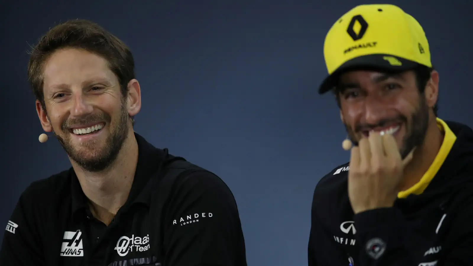 Daniel Ricciardo and Romain Grosjean pictured in 2019.