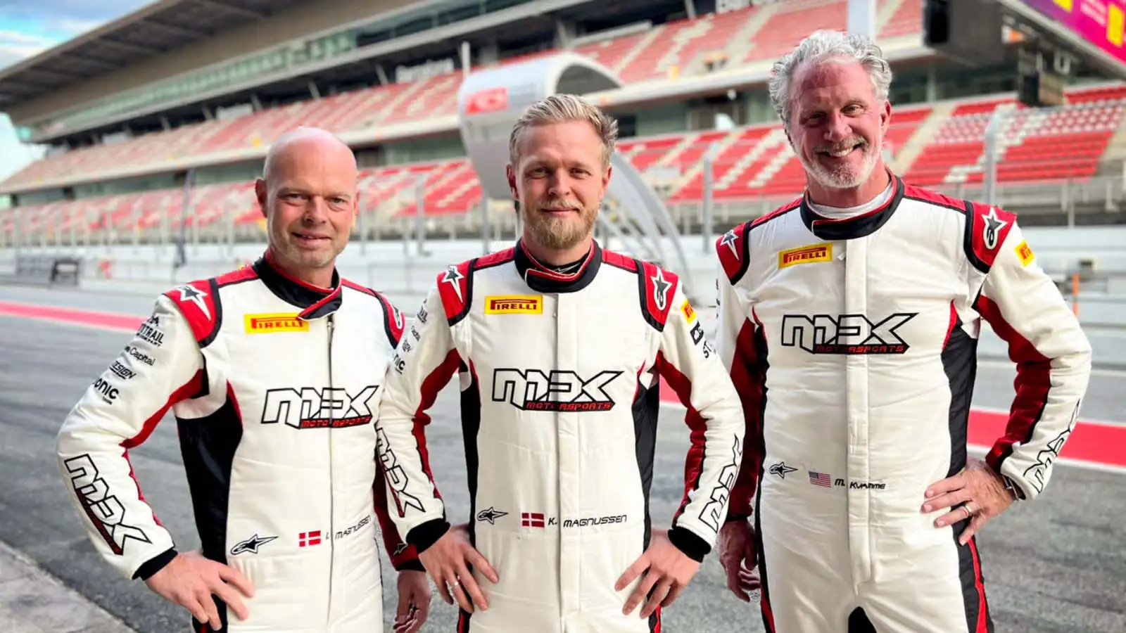 Jan Magnussen, Kevin Magnussen and Mark Kvamme. MDK Motorsports GT3.