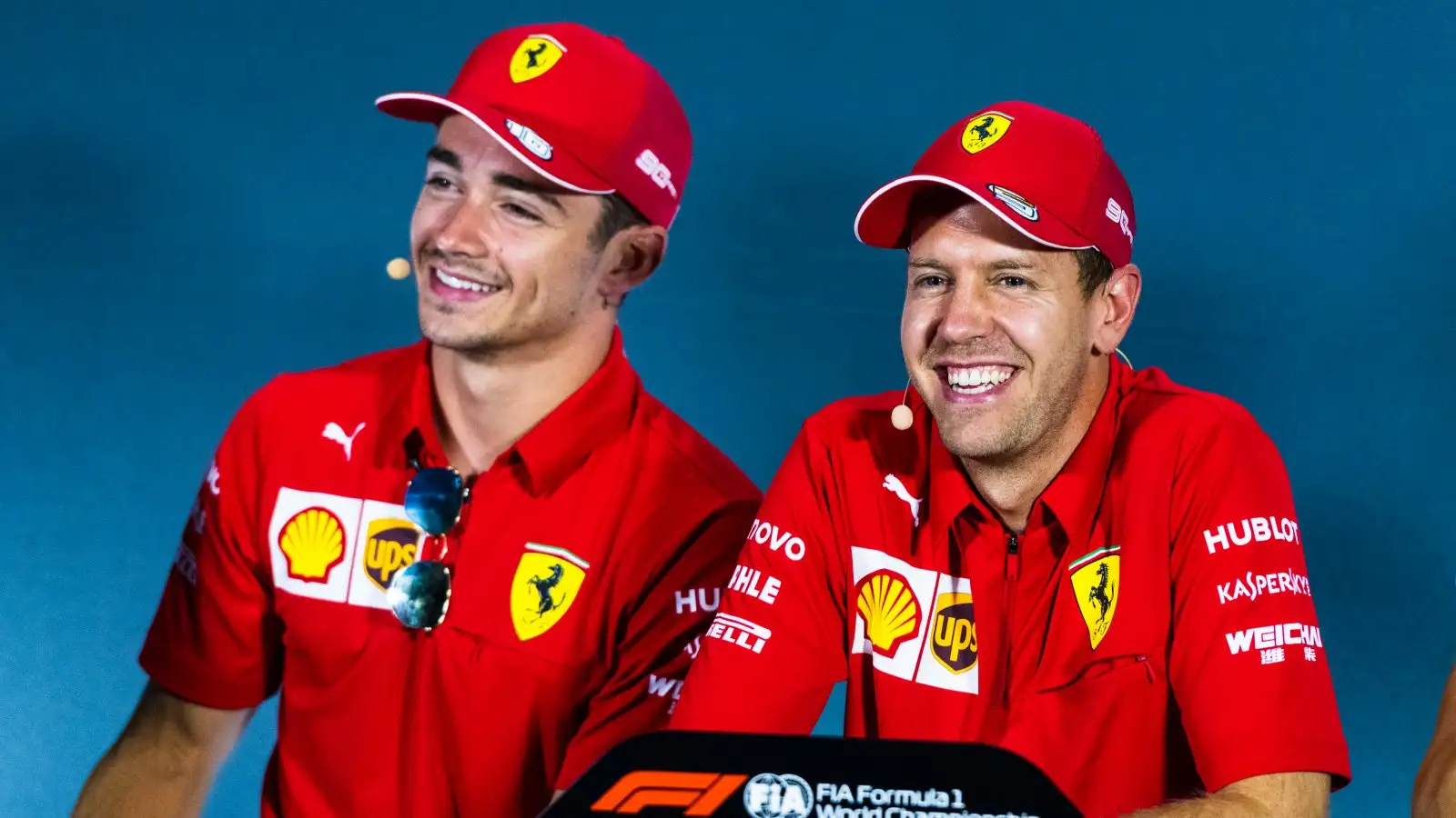 Charles Leclerc and Sebastian Vettel. Monza, September 2019.