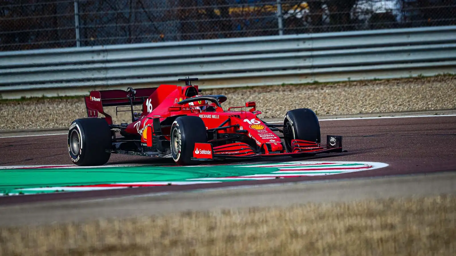 Charles Leclerc tests a 2021 Ferrari. Fiorano January 2023.