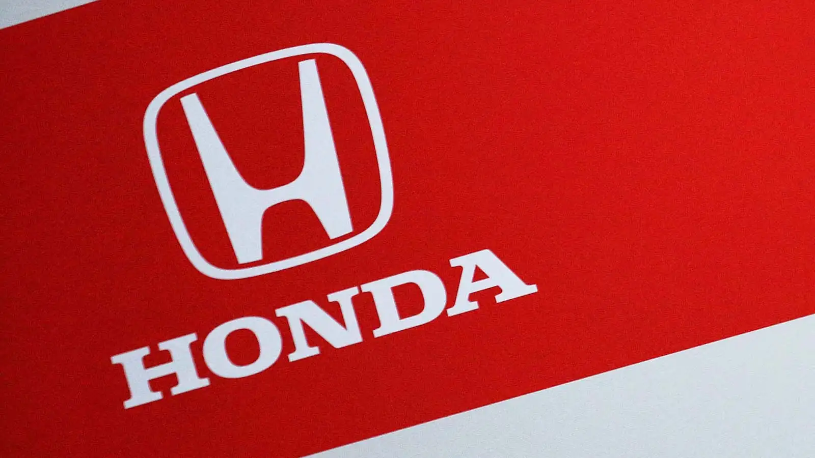 Honda logo on show. Barcelona February 2018.