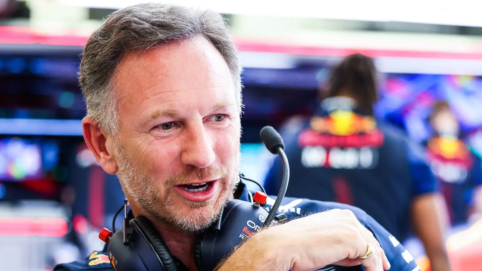 Christian Horner smiling. Bahrain, March 2023.