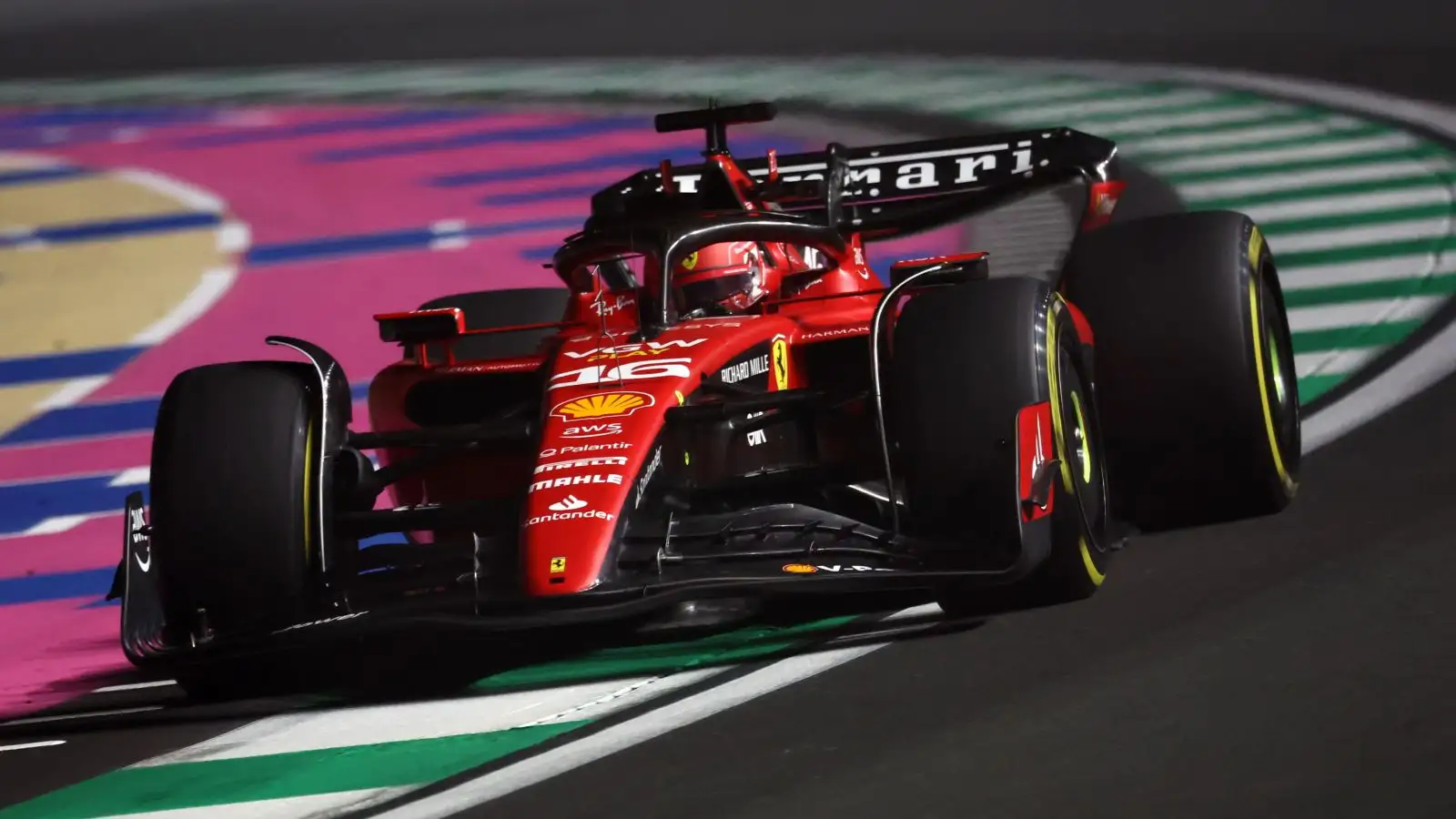 Charles Leclerc driving the Ferrari SF-23. Saudi Arabia, March 2023.