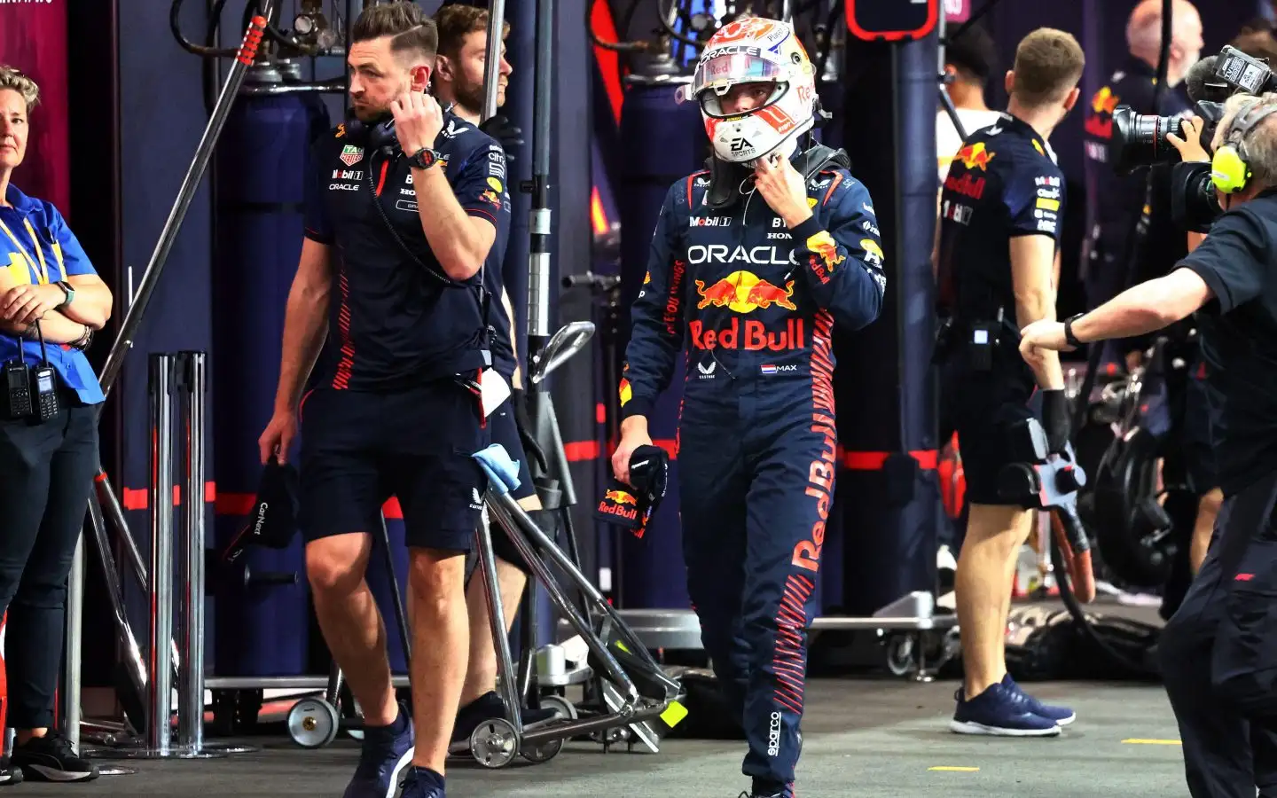 Red Bull's Max Verstappen during qualifying for the Saudi Arabian Grand Prix. Jeddah, March 2023.