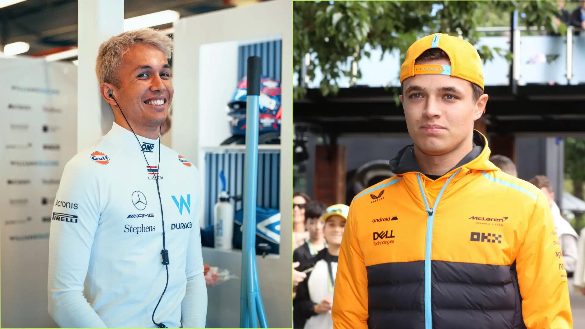 Alex Albon and Lando Norris.