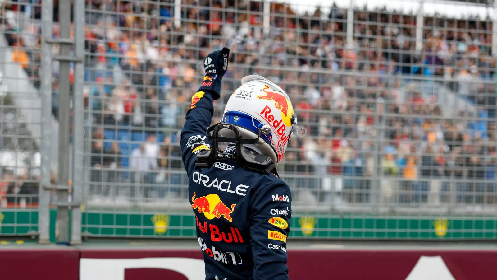 Max Verstappen celebrates yet another P1. Australia April 2023