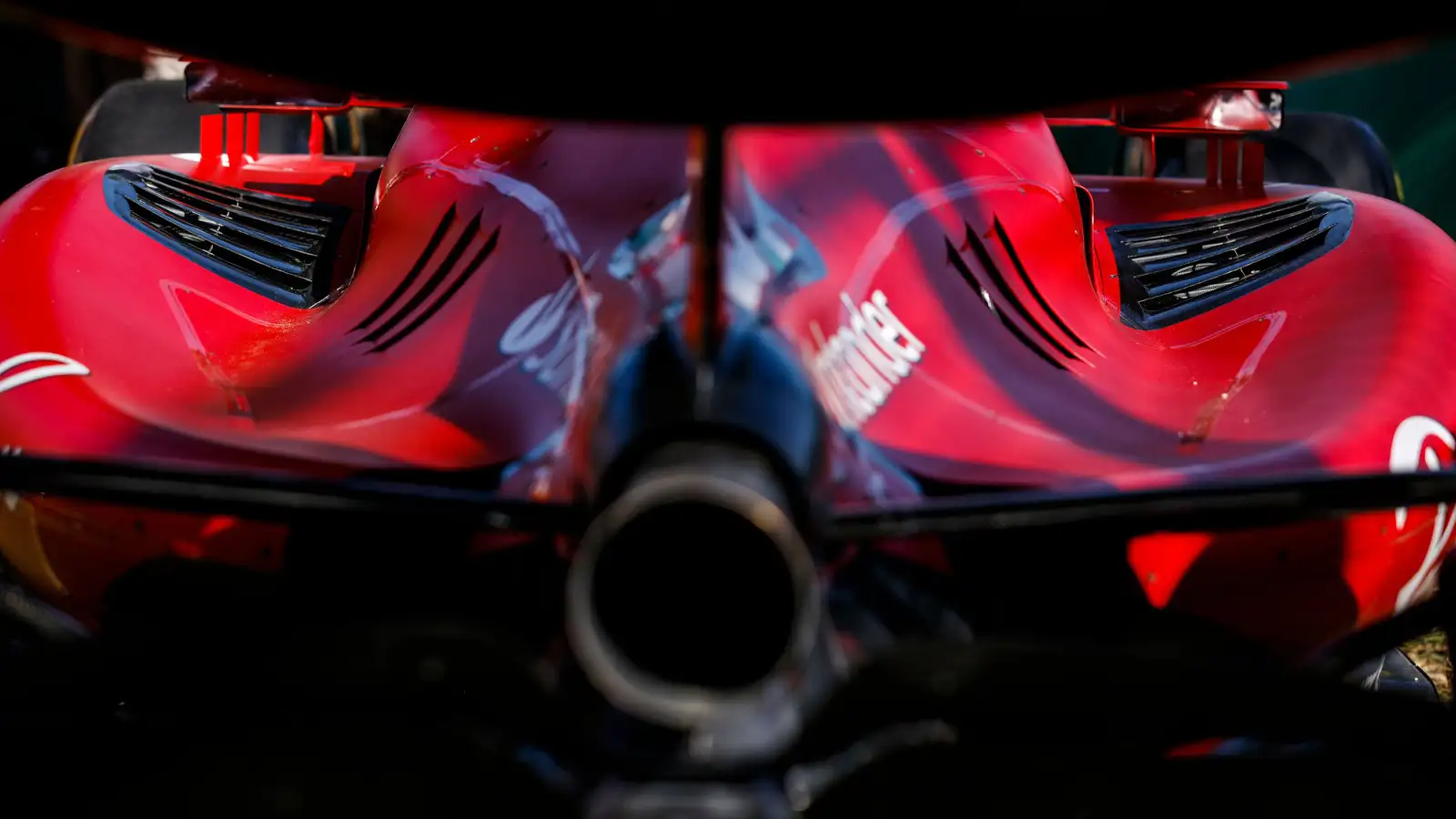 The rear of Charles Leclerc-driven Ferrari SF-23. Australia April 2023
