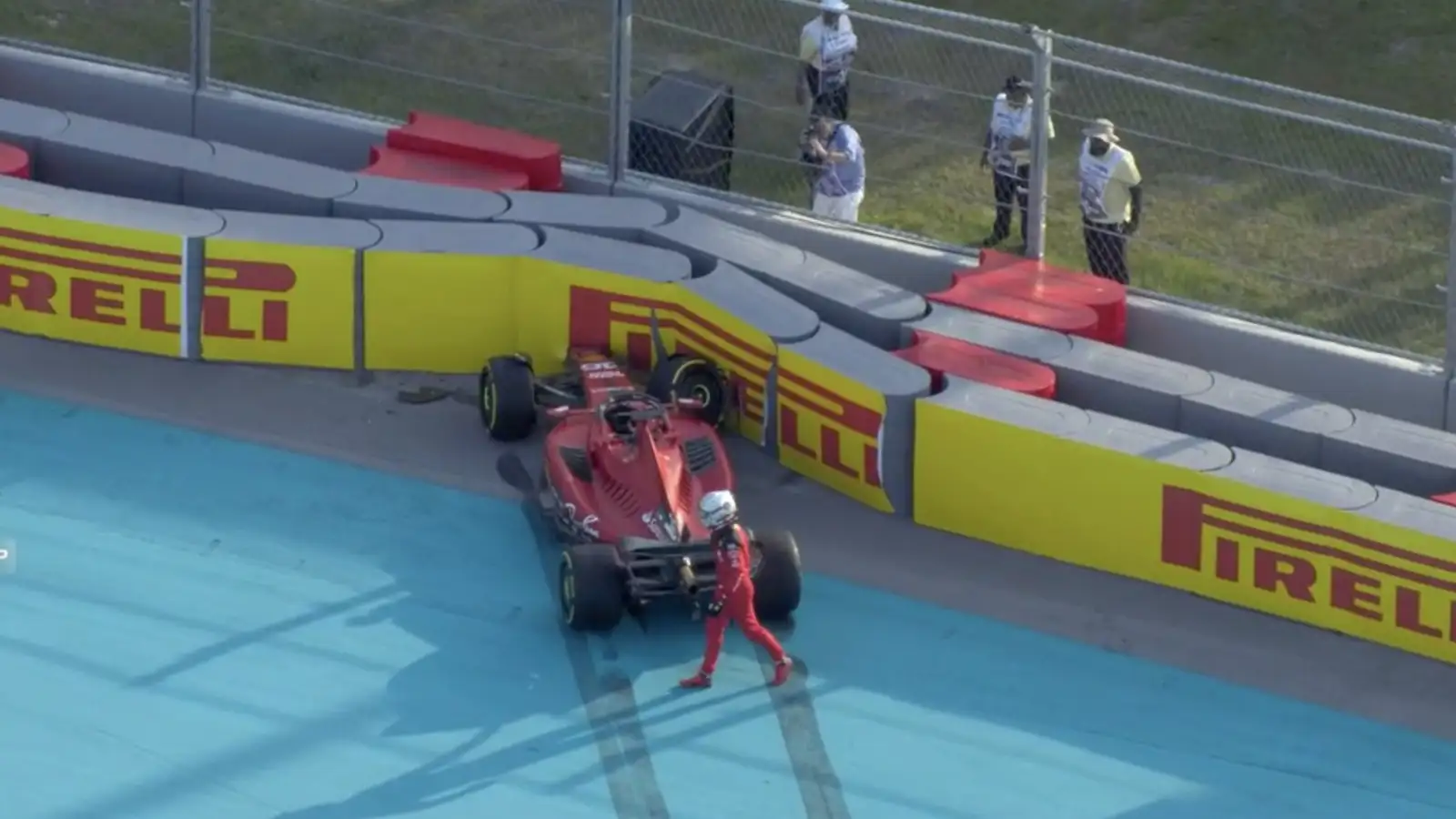 Leclerc crashes out before the start in Brazil