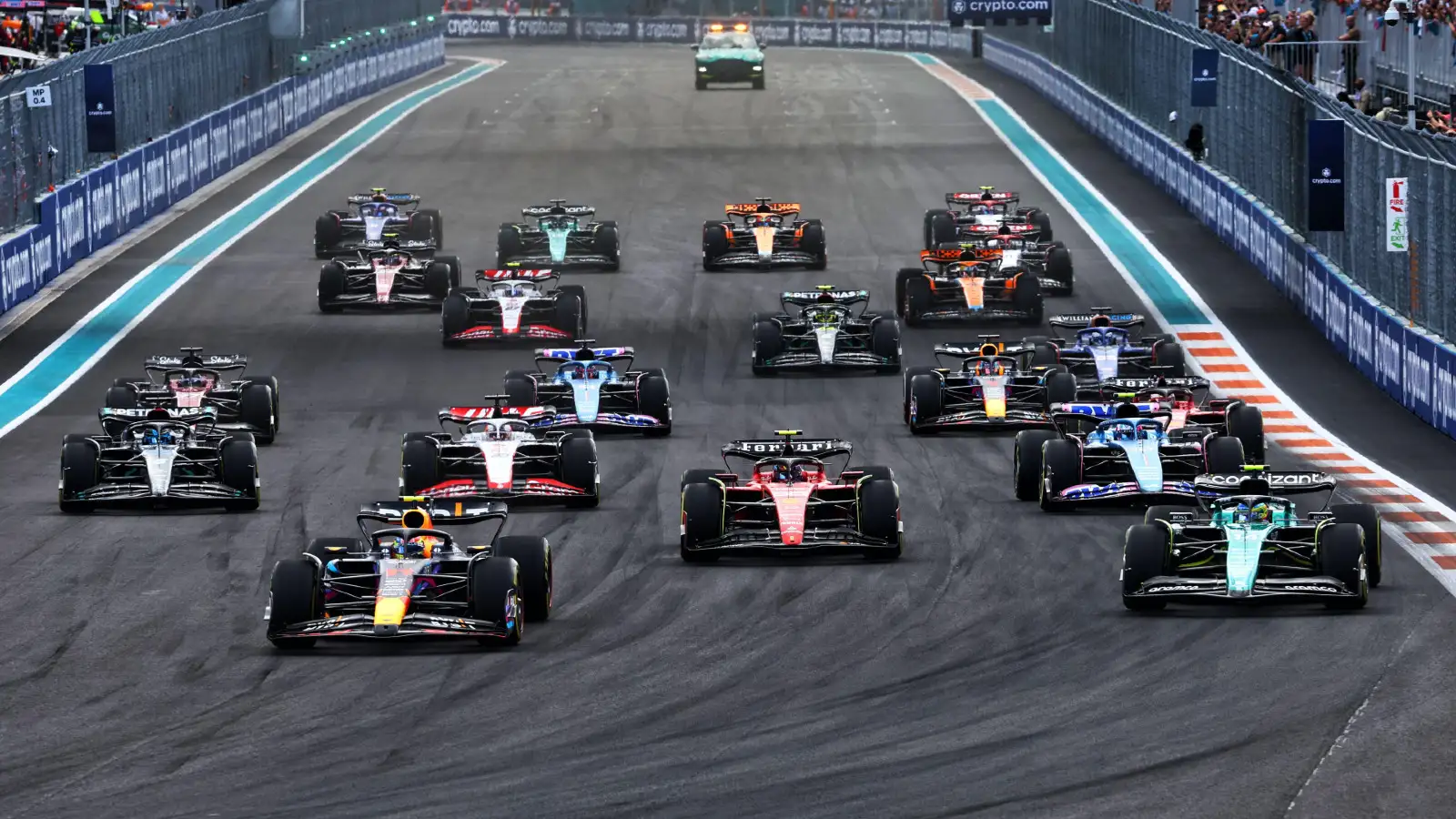 The start of the F1 Miami Grand Prix. Miami, May 2023. Results