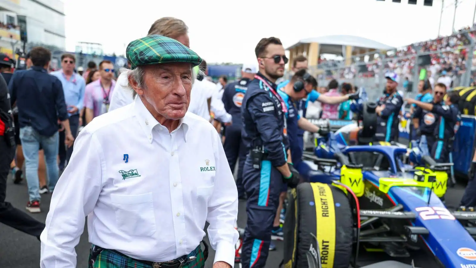 Sir Jackie Stewart on the grid. Miami May 2023.