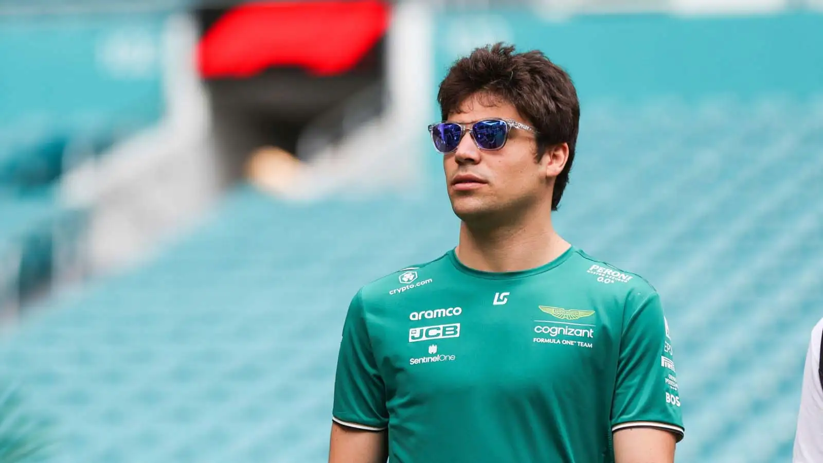 Lance Stroll in the paddock. Miami May 2023.