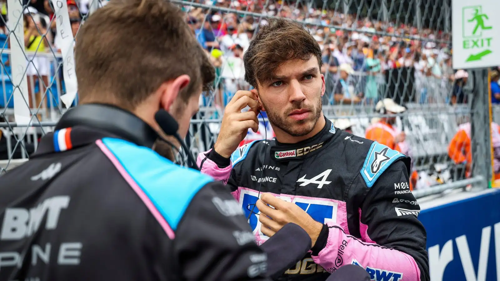 Pierre Gasly looking confused. Miami, May 2023.