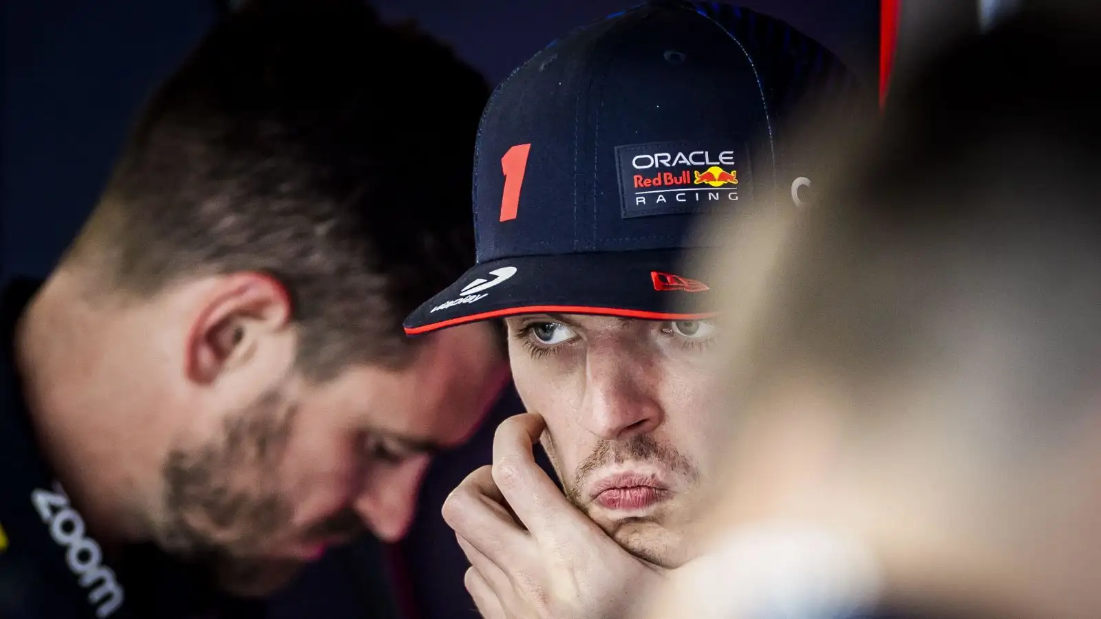 Max Verstappen, Red Bull, in thought. Monaco, May 2023.