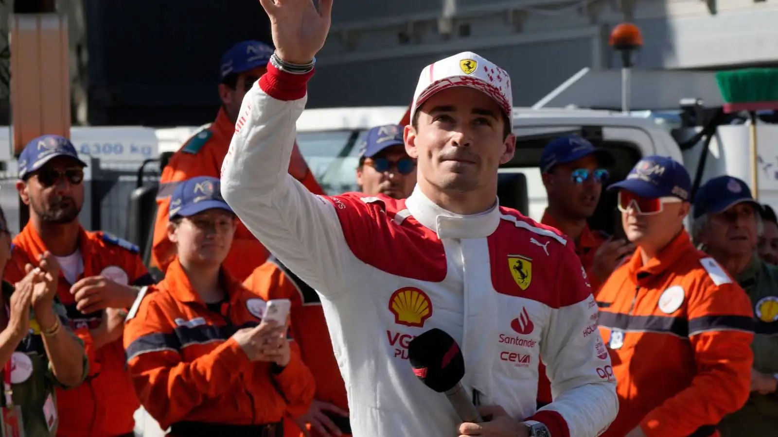 Charles Leclerc after qualifying. Monaco May 2023.