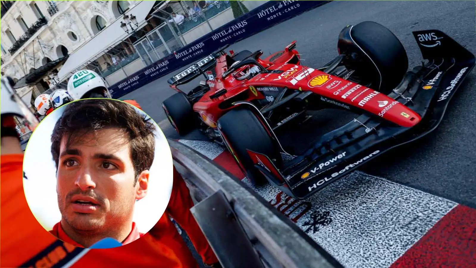 Ferrari split image, Monaco May 2023.