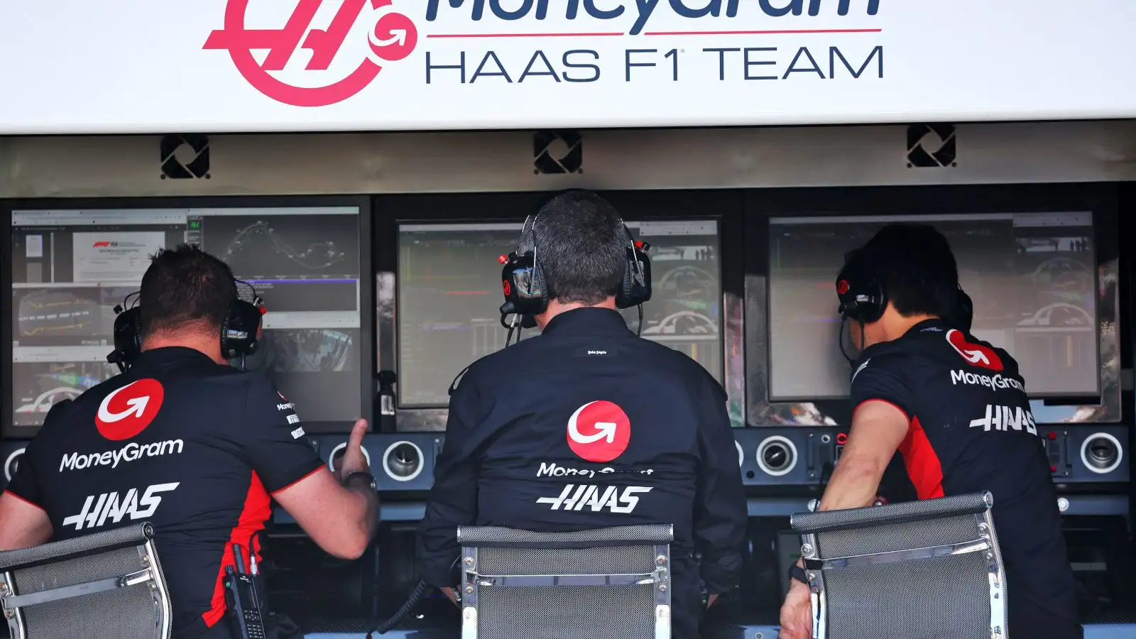 Guenther Steiner on the Haas pit wall. Monaco May 2023