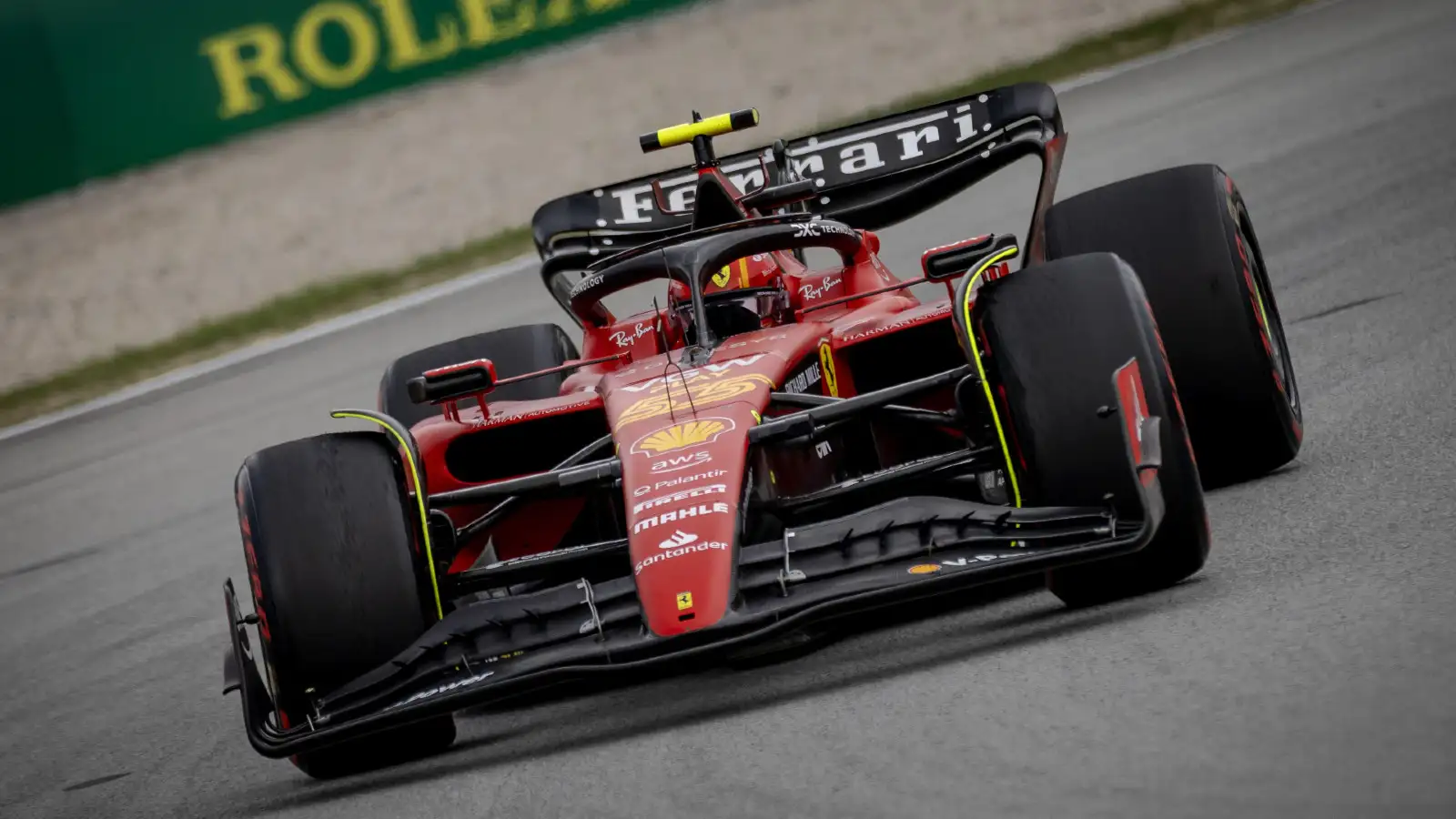Ferrari's Carlos Sainz at the Spanish Grand Prix. Barcelona, June 2023.