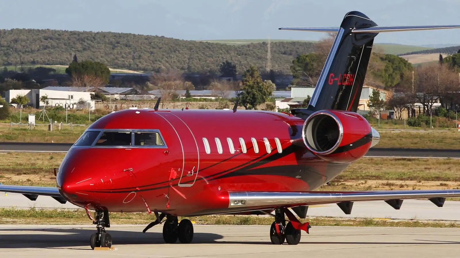 Private jet owned by Lewis Hamilton. F1 Spain February 2013.