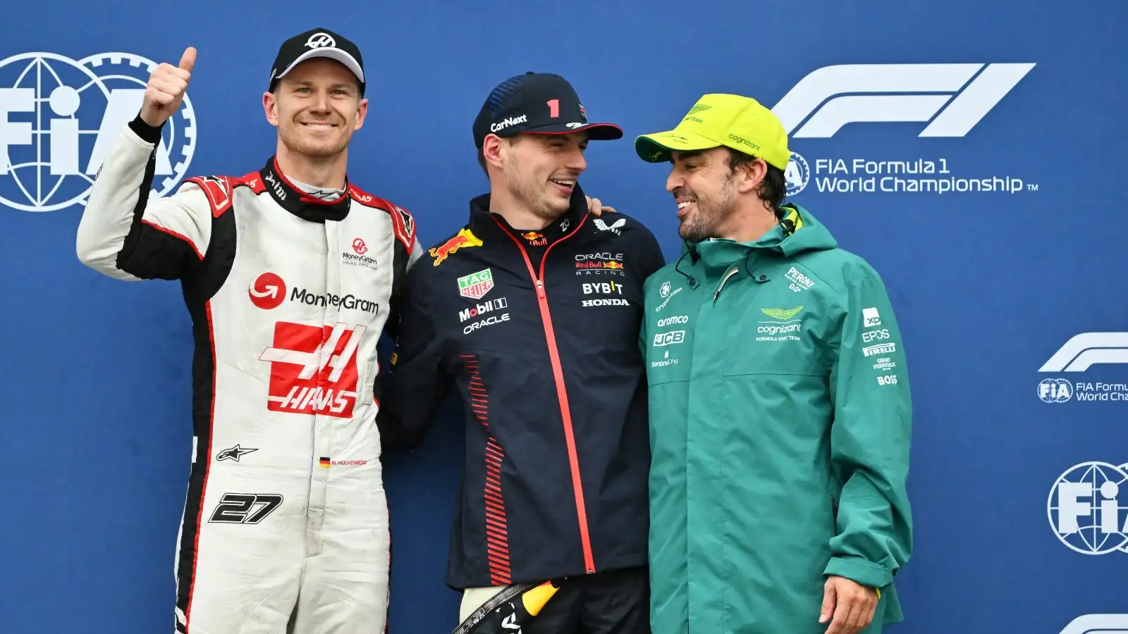 Nico Hülkenberg, Max Verstappen and Fernando Alonso.