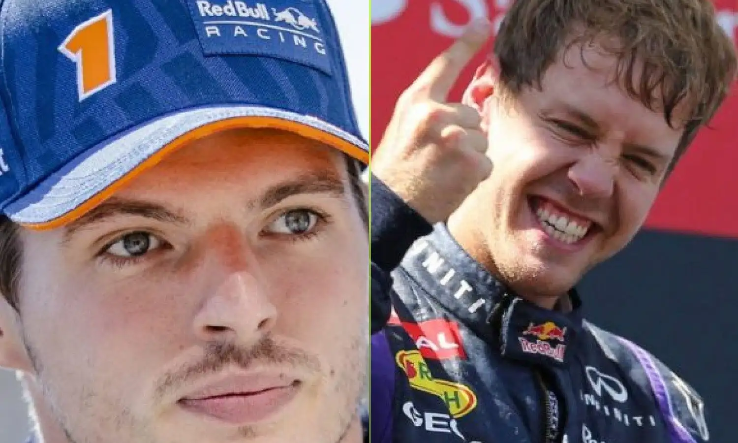 Max Verstappen and Sebastian Vettel graphic.